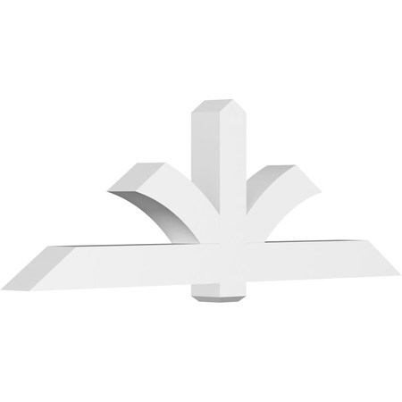 Ekena Millwork Redmond Architectural Grade PVC Gable Bracket, 84"W x 28"H x 6"D x 6"F, 8/12 Pitch GBP084X28X0606RED00